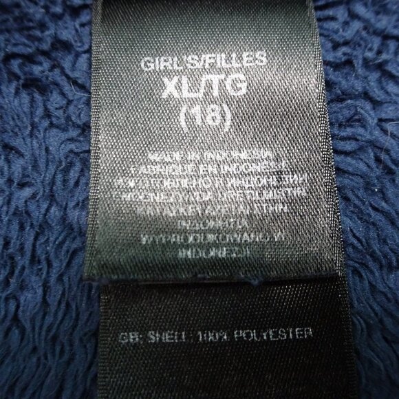 North Face Blue/Violet Fuzzy Coat Size X-Large - Picture 5 of 7